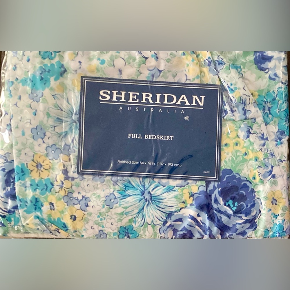 SHERIDAN Meadow Pattern Full-size bedskirt new in package